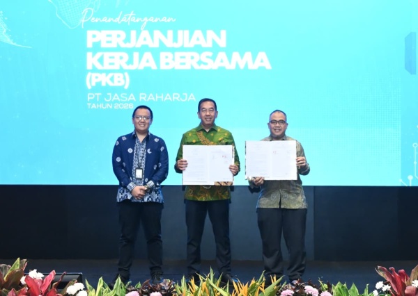 Saksikan Penandatanganan PKB Jasa Raharja dan Serikat Pekerja, Menaker Titip Tiga Agenda Strategis